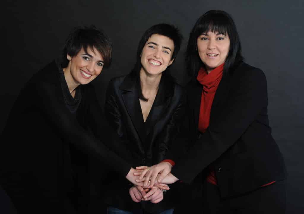 Equipo de Recombina, Cristina Latasa, Marta Vergara y Maria Peñas, emprendimiento mujer