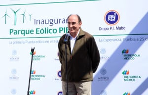 El presidente de Iberdrola, Ignacio Sánchez Galán, inaugura el parque eólico mexicano Pier II