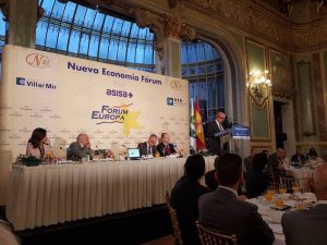 Mariano Jabonero en el desayuno informativo de Nueva Economía Fórum (Foto de @EspacioOEI)