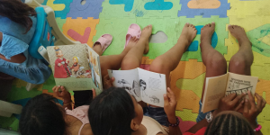 Niños de la Escuela Sin Fronteras. Foto: cortesía.