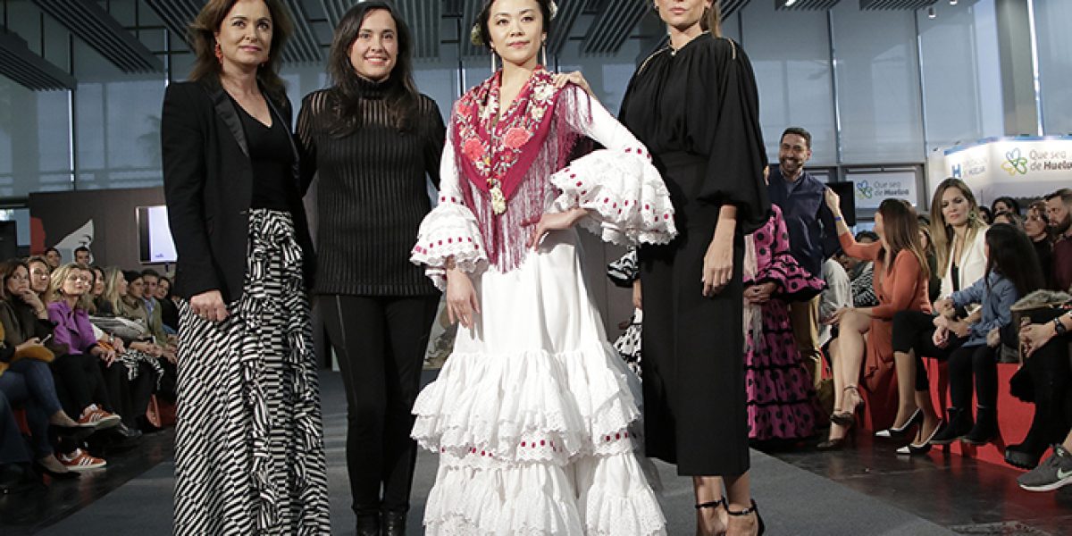 Traje flamenco materiales reciclados